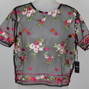 See Through Floral Shirt
